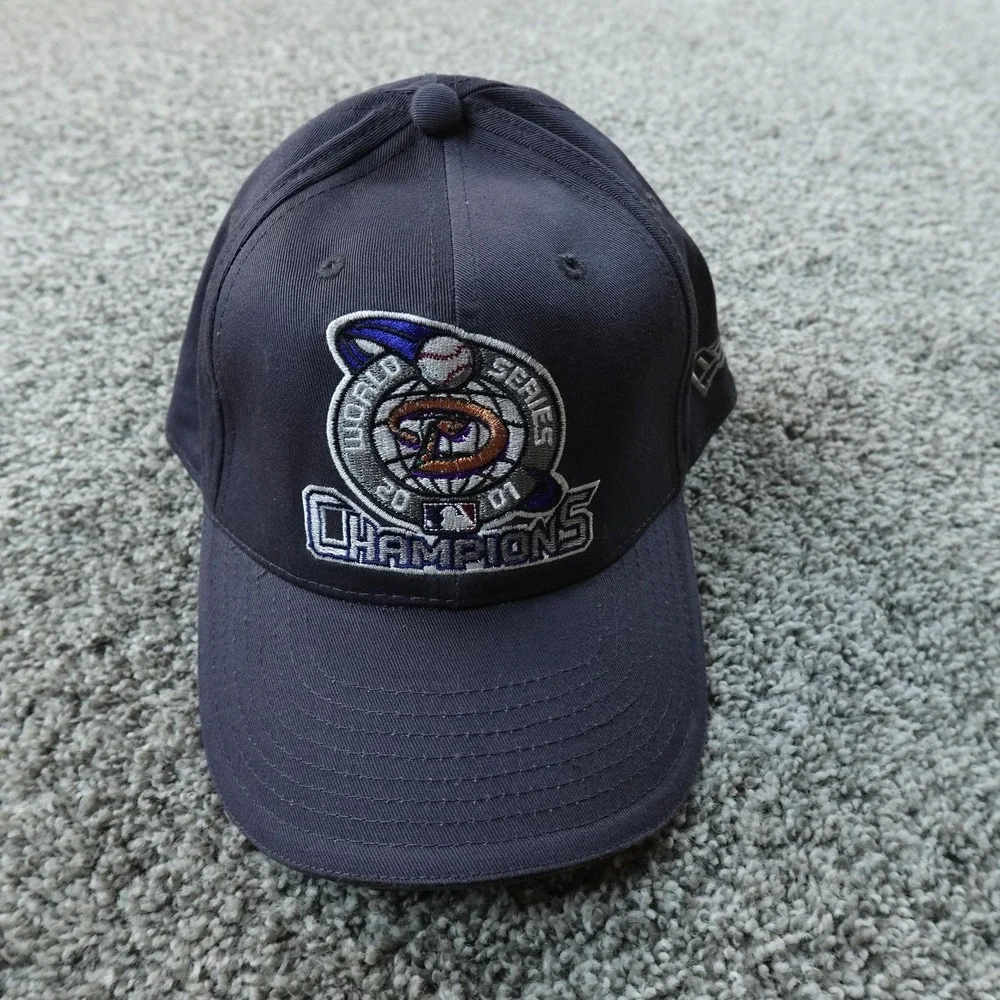 VTG Arizona Diamondbacks Hat Cap Mens One Size Blue Baseball New Era Strap‎ Back